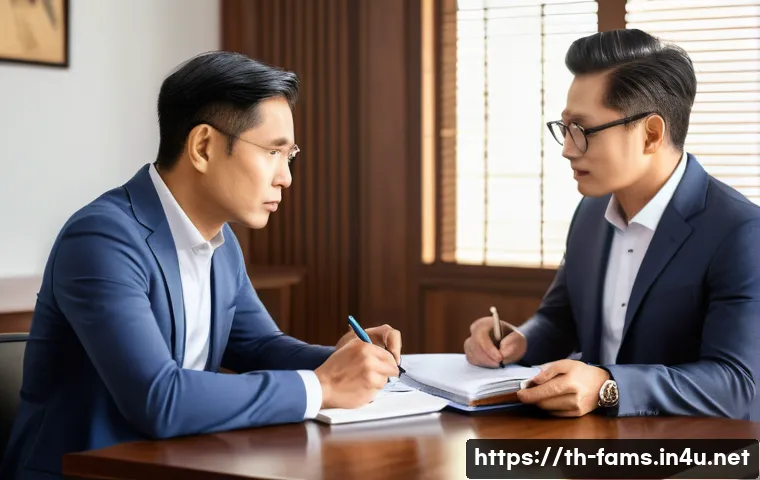 가족상담사 이직 후 연봉 증가 사례 - A professional family counselor in a modern Thai office setting, wearing business casual attire, att...